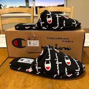 I am selling these youth size 6 black Champion slippers